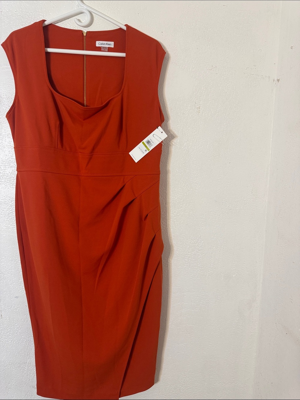 Calvin Klein sleeveless orange Dress size 14